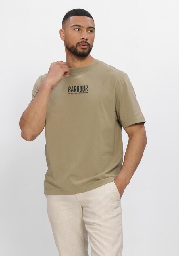BARBOUR Heren Polo's & T-shirts Morden Relaxed Graphic T-shirt Khaki - Foto 3