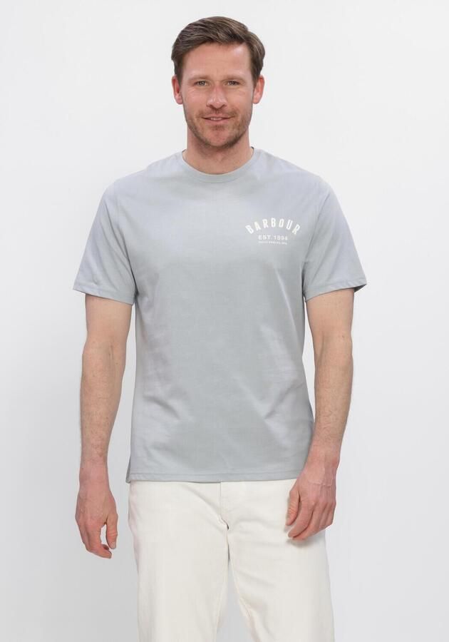 BARBOUR Heren Polo's & T-shirts Preppy T-shirt Lichtgrijs