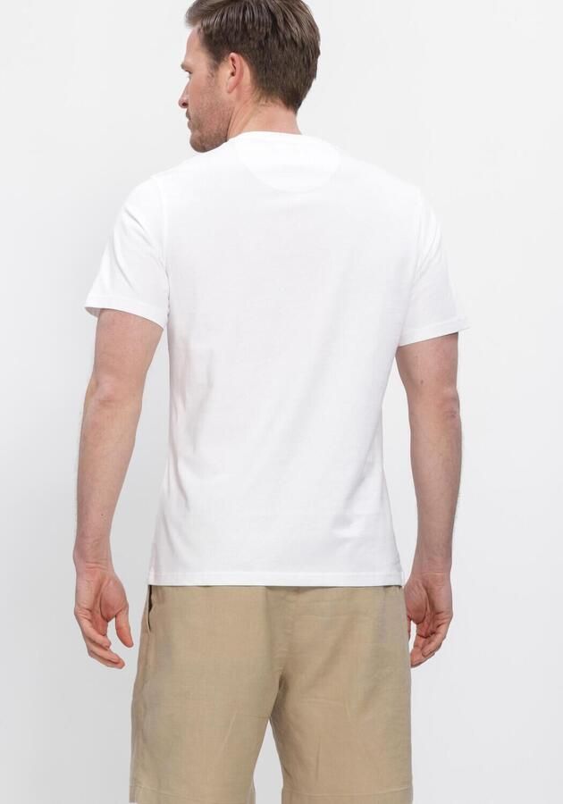 Barbour Wit T-Shirt met Logo Print voor Heren White Heren - Foto 3
