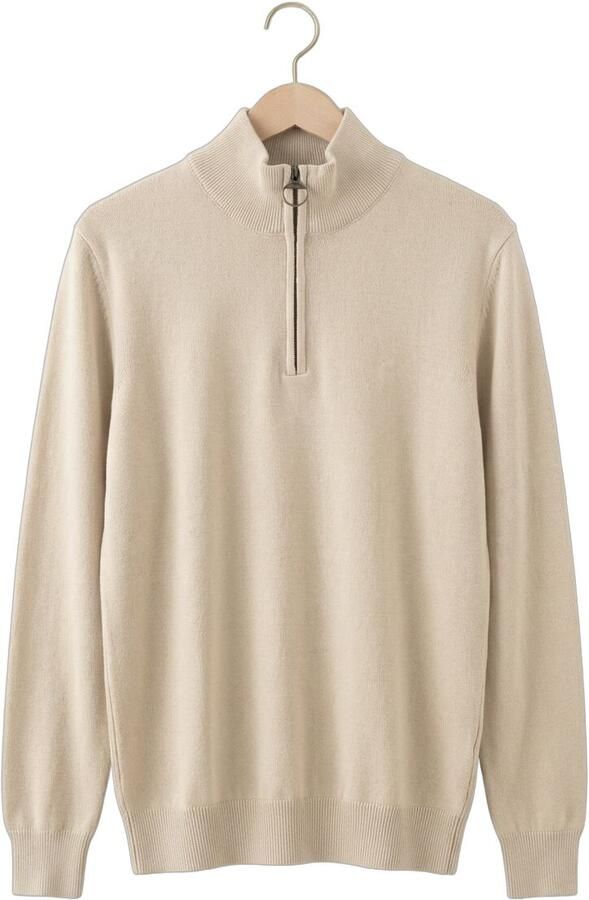 BARBOUR Heren Truien & Vesten Cotton Half Zip Knitted Jumper Beige - Foto 4