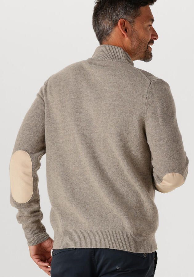 BARBOUR Heren Truien & Vesten Essential Patch Half Zip Knitted Jumper Beige