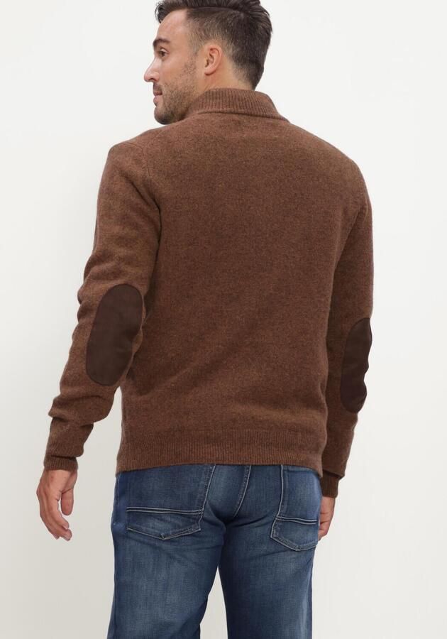BARBOUR Heren Truien & Vesten Essential Patch Half Zip Knitted Jumper Bruin - Foto 3