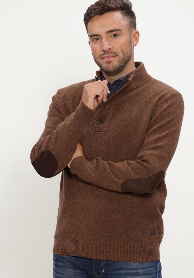 BARBOUR Heren Truien & Vesten Essential Patch Half Zip Knitted Jumper Bruin - Foto 4