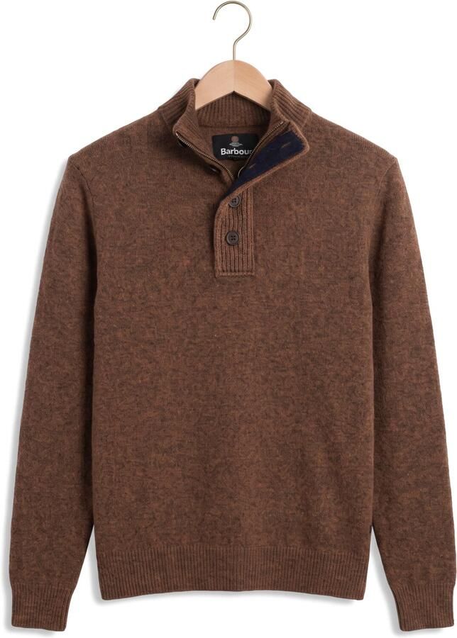 BARBOUR Heren Truien & Vesten Essential Patch Half Zip Knitted Jumper Bruin - Foto 2