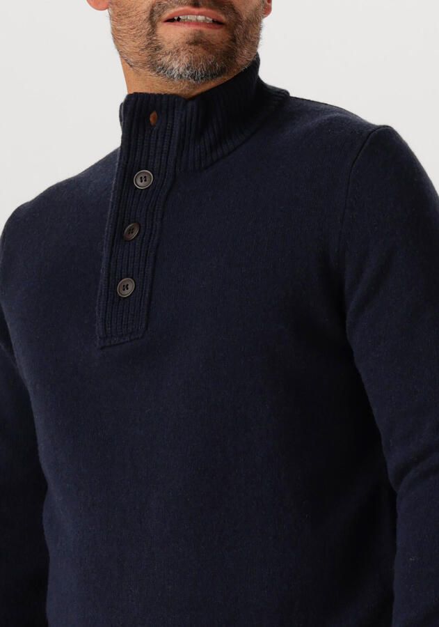 BARBOUR Heren Truien & Vesten Essential Patch Half Zip Knitted Jumper Donkerblauw