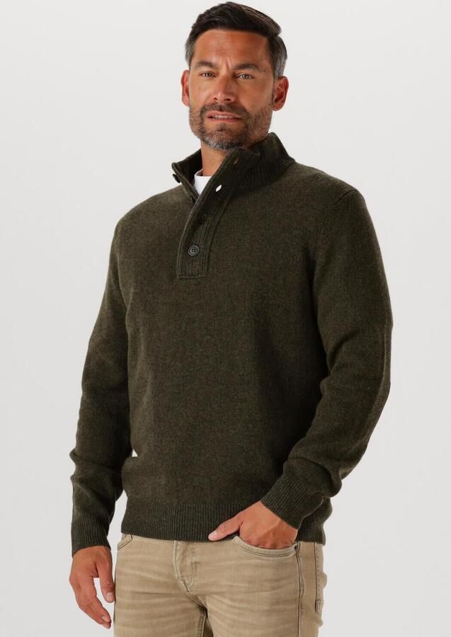 BARBOUR Heren Truien & Vesten Essential Patch Half Zip Knitted Jumper Donkergroen - Foto 4