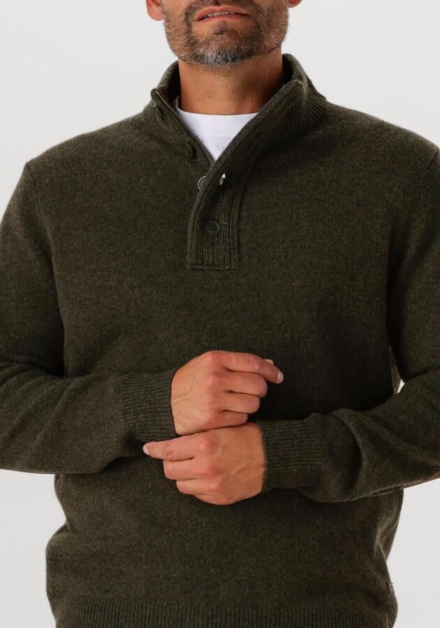 BARBOUR Heren Truien & Vesten Essential Patch Half Zip Knitted Jumper Donkergroen - Foto 2