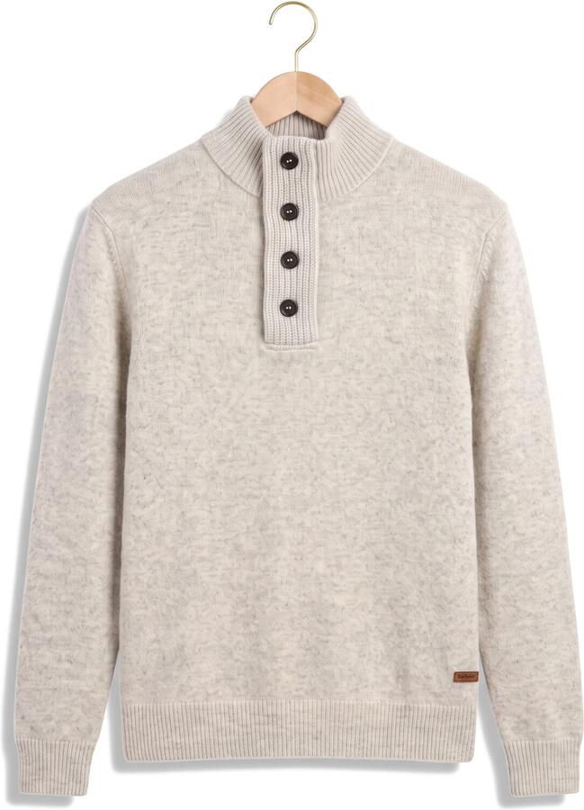 BARBOUR Heren Truien & Vesten Essential Patch Half Zip Knitted Jumper Ecru - Foto 2