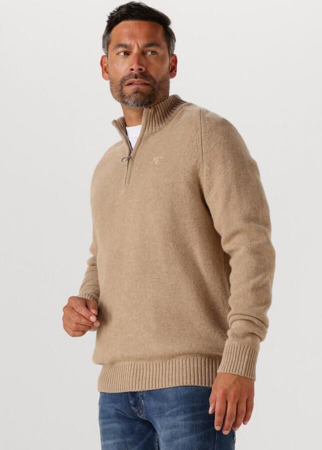 BARBOUR Heren Truien & Vesten Grangetwon Half Zip Knitted Jumper Beige - Foto 4