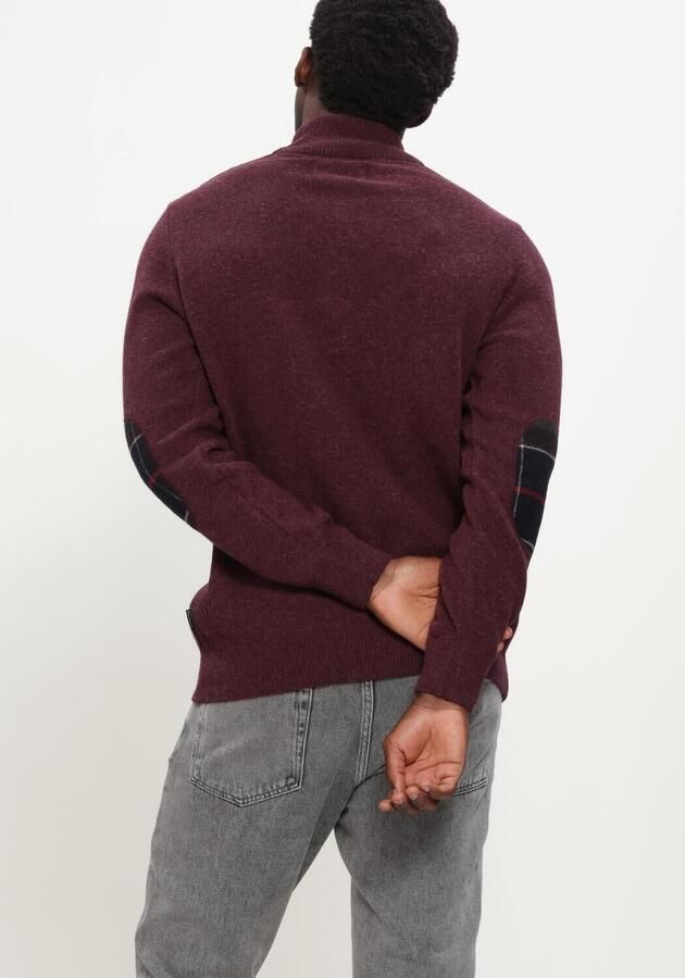 BARBOUR Heren Truien & Vesten Holden Half Zip Knitted Jumper Knitwear Bordeaux - Foto 2