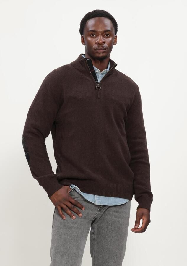 BARBOUR Heren Truien & Vesten Holden Half Zip Knitted Jumper Knitwear Bruin