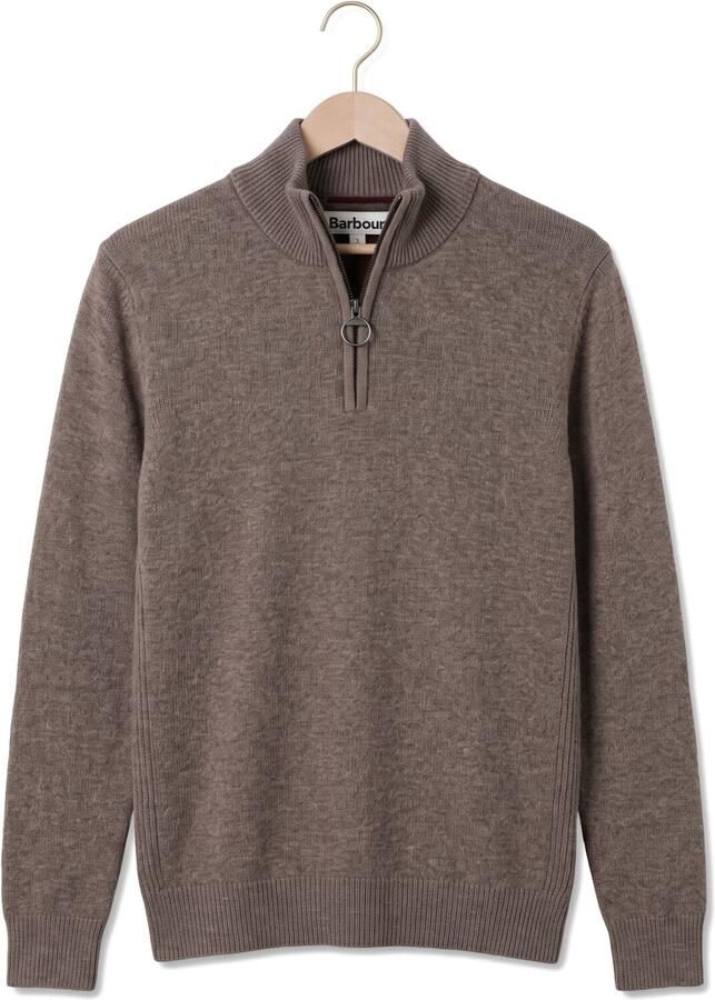 BARBOUR Heren Truien & Vesten Holden Half Zip Knitted Jumper Knitwear Taupe - Foto 2