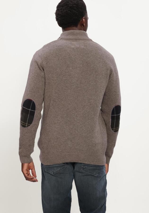 BARBOUR Heren Truien & Vesten Holden Half Zip Knitted Jumper Knitwear Taupe - Foto 3
