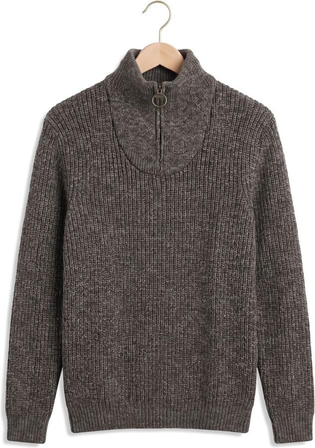 BARBOUR Heren Truien & Vesten New Tyne Half Zip Knitted Jumper Donkergrijs - Foto 2