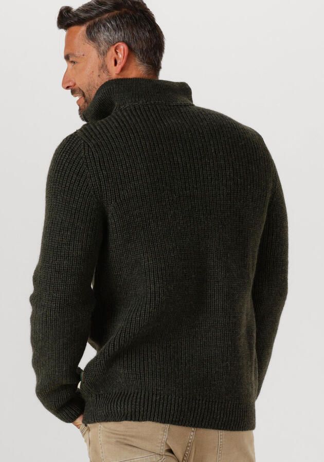BARBOUR Heren Truien & Vesten New Tyne Half Zip Knitted Jumper Donkergroen