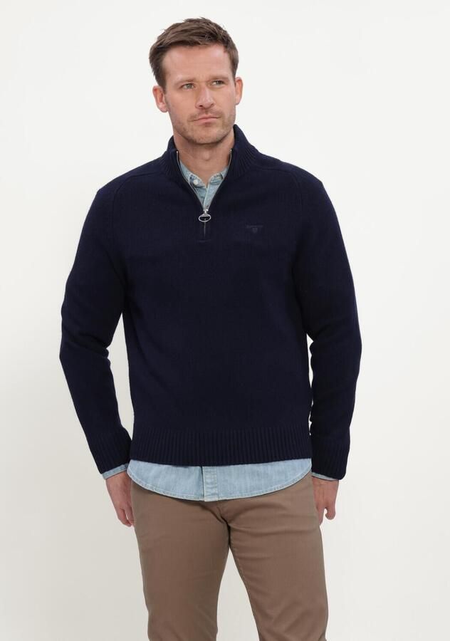 BARBOUR Heren Truien & Vesten Newtown Half Zip Knitted Jumper Knitwear Donkerblauw