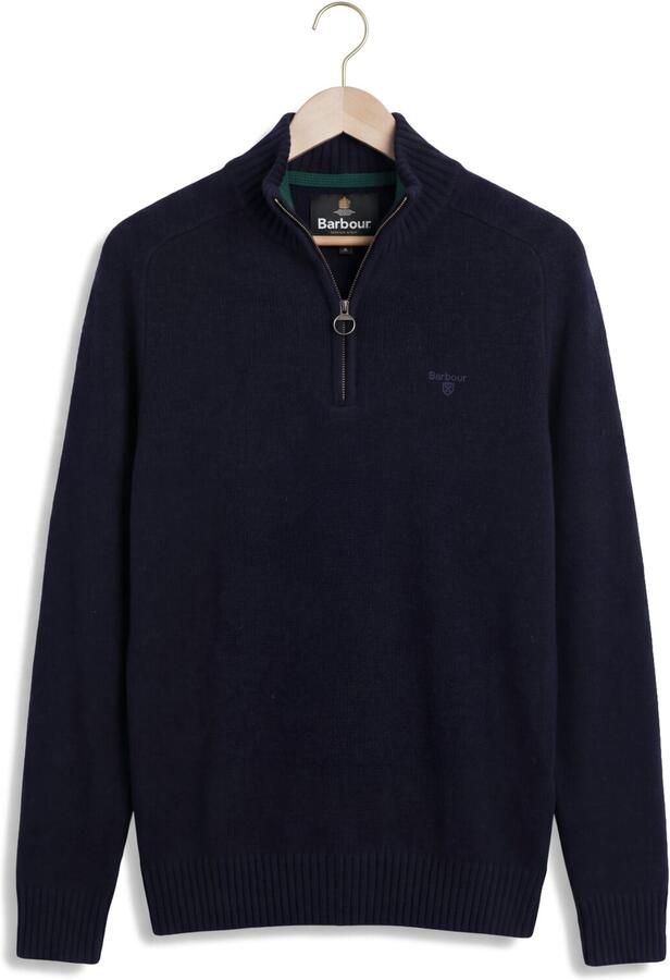 BARBOUR Heren Truien & Vesten Newtown Half Zip Knitted Jumper Knitwear Donkerblauw - Foto 4