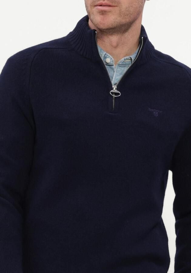 BARBOUR Heren Truien & Vesten Newtown Half Zip Knitted Jumper Knitwear Donkerblauw - Foto 3