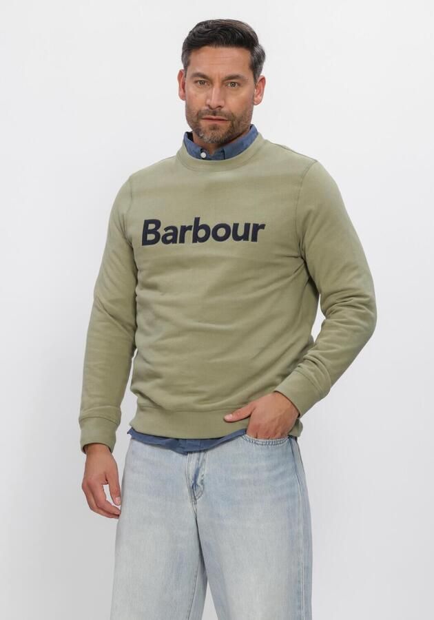 BARBOUR Heren Truien & Vesten Pique Applique Crew Olijf