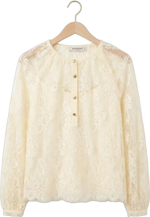 BEAUMONT Dames Blouses Danica Blouse Ecru - Foto 4