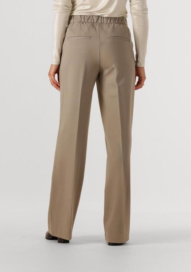Beaumont flared regular waist flared broek beige