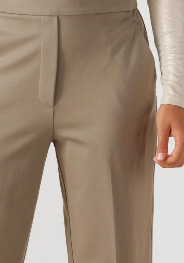 Beaumont flared regular waist flared broek beige - Foto 2