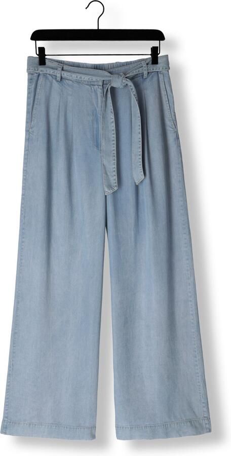 Beaumont wide leg regular waist palazzo broek light blue denim - Foto 3