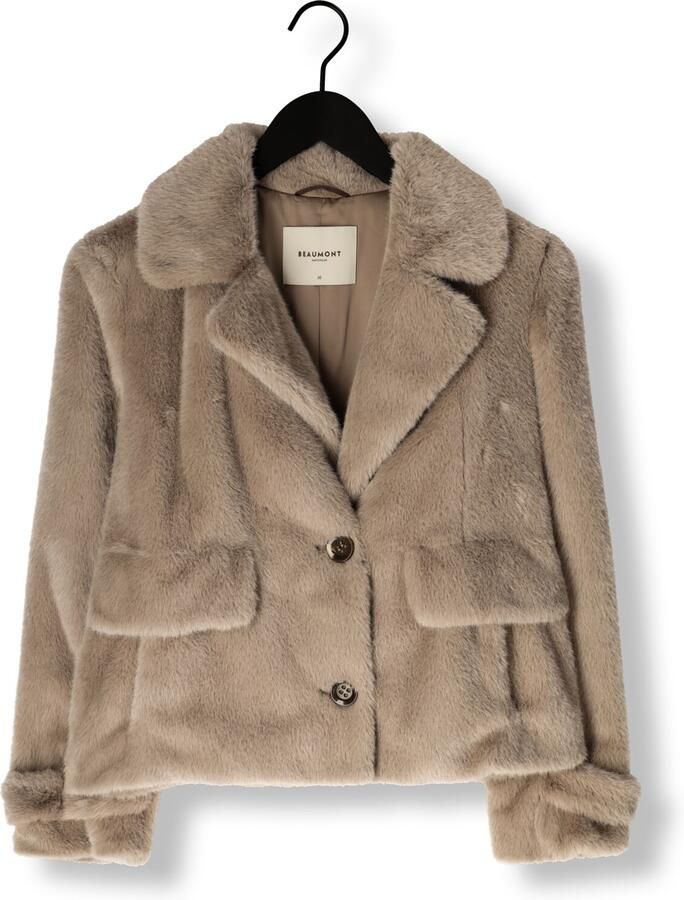 BEAUMONT Dames Jassen Abby Short Coat Taupe