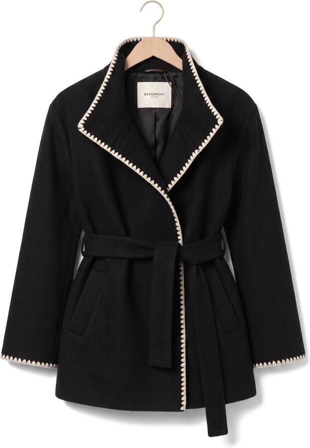 BEAUMONT Dames Jassen Aliza Short Coat Zwart - Foto 4