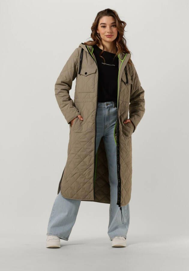 Beaumont Taupe Gewatteerde Jas Long Padded Parka
