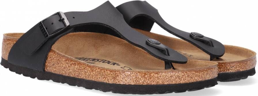 Birkenstock Zwarte Sandalen met Leren en Synthetische Voering Black