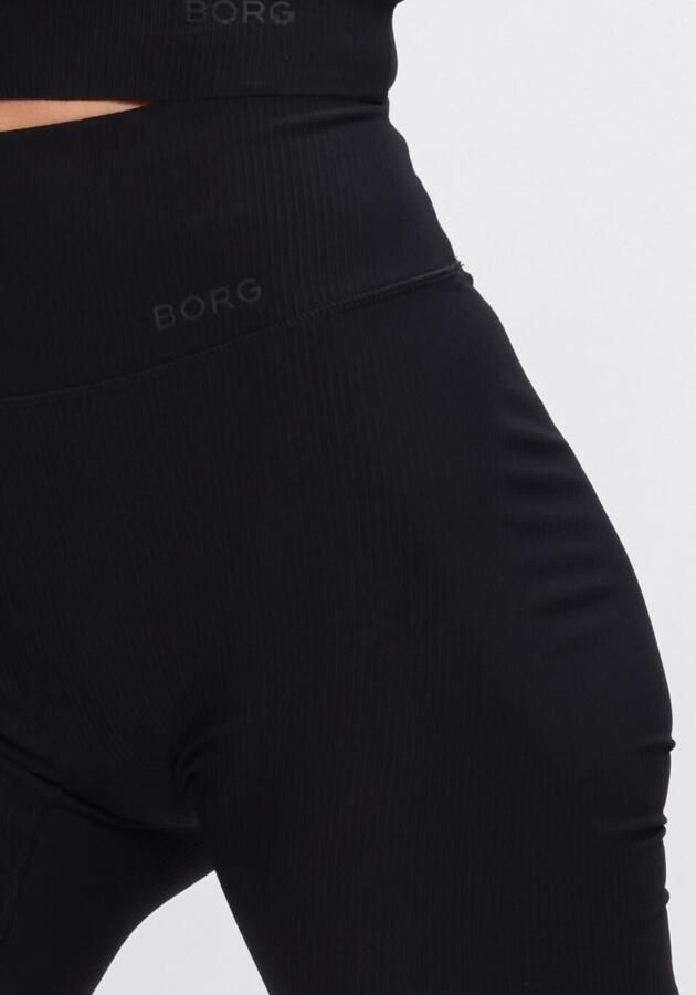 BJORN BORG Dames Broeken Studio Ribbed Shorts Zwart - Foto 3