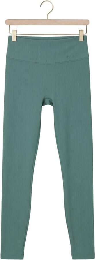 BJORN BORG Dames Broeken Studio Ribbed Tights Groen - Foto 4