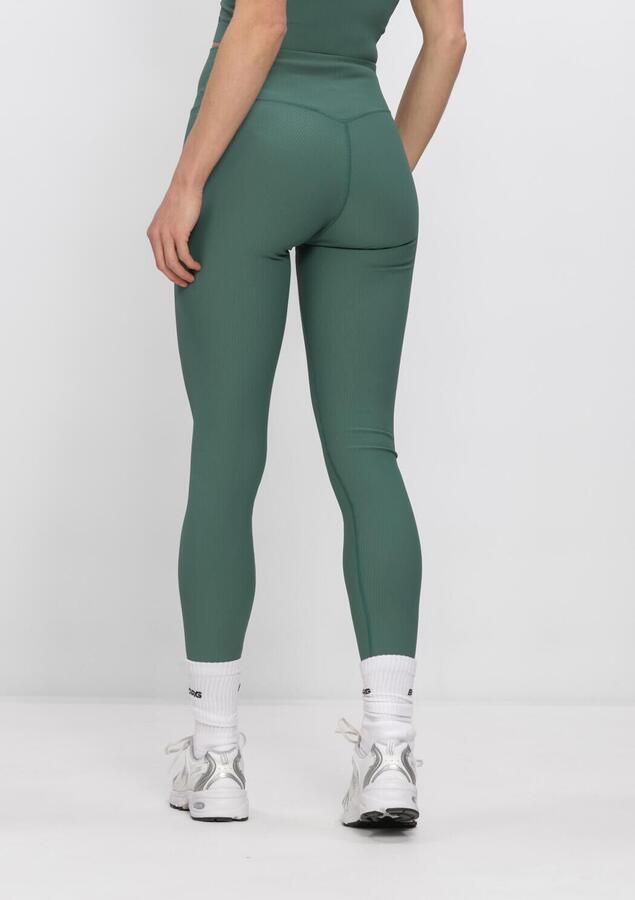 BJORN BORG Dames Broeken Studio Ribbed Tights Groen - Foto 2