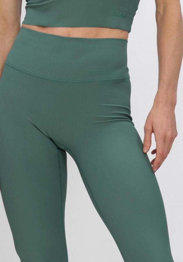 BJORN BORG Dames Broeken Studio Ribbed Tights Groen - Foto 3