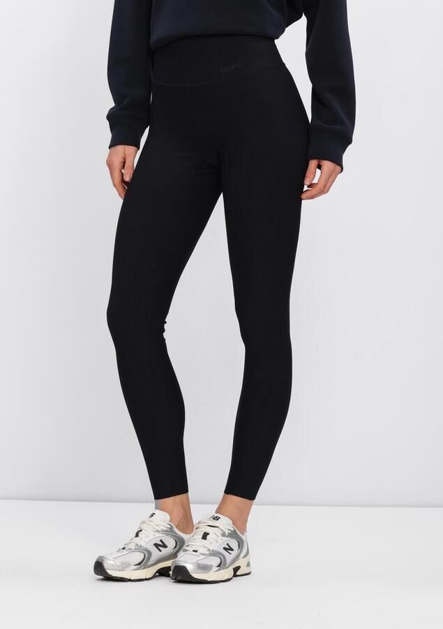 BJORN BORG Dames Broeken Studio Ribbed Tights Zwart