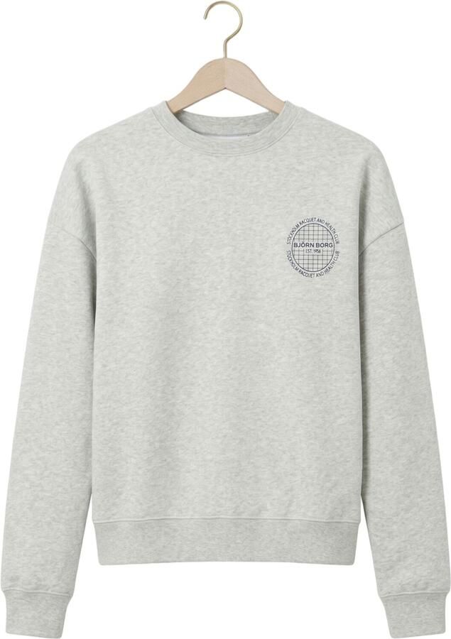BJORN BORG Dames Truien & Vesten Borg Boyfriend Sweatshirt Lichtgrijs - Foto 2