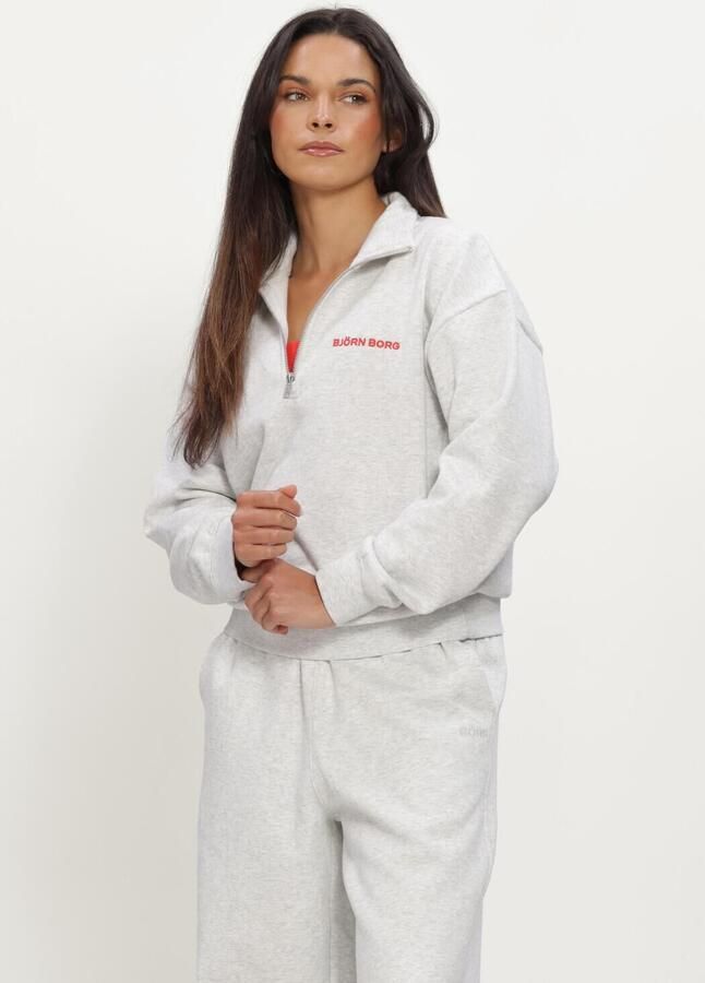 BJORN BORG Dames Truien & Vesten Borg Halfzip Sweatshirt Lichtgrijs
