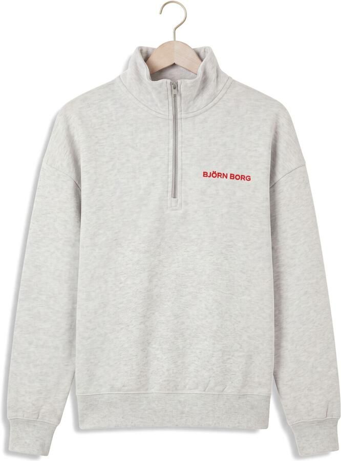 BJORN BORG Dames Truien & Vesten Borg Halfzip Sweatshirt Lichtgrijs - Foto 2