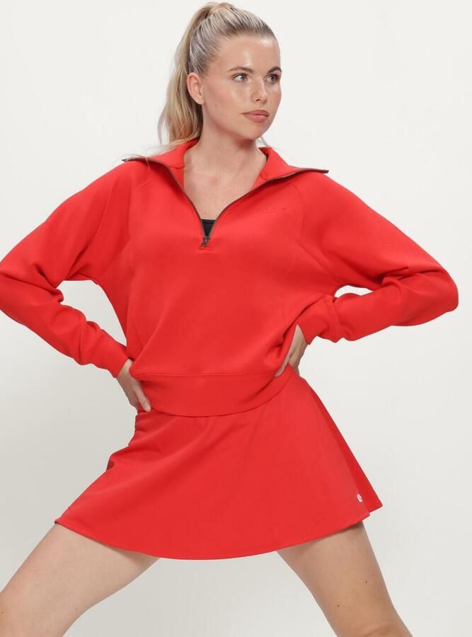 BJORN BORG Dames Truien & Vesten Studio Soft Halfzip Sweatshirt Rood