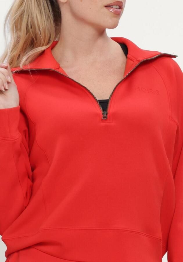 BJORN BORG Dames Truien & Vesten Studio Soft Halfzip Sweatshirt Rood - Foto 3