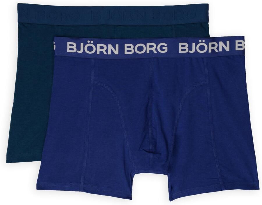 BJORN BORG Heren Boxershorts Bamboo Cotton Blend Boxer 2p Blauw
