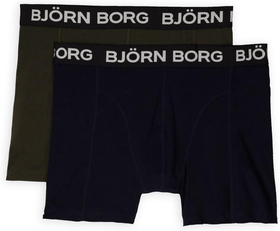 BJORN BORG Heren Boxershorts Bamboo Cotton Blend Boxer 2p Donkerblauw