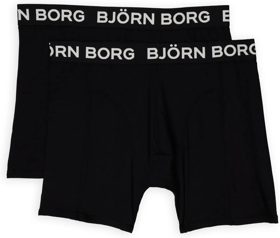 BJORN BORG Heren Boxershorts Bamboo Cotton Blend Boxer 2p Zwart