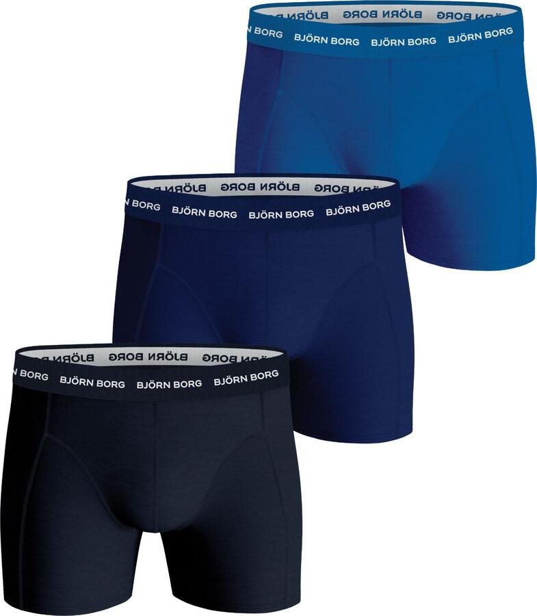 BJORN BORG Heren Boxershorts Cotton Stretch Boxer 3p Multi