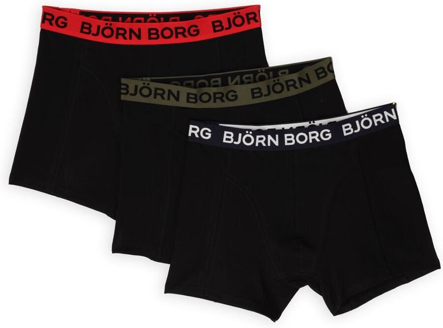 BJORN BORG Heren Boxershorts Cotton Stretch Boxer 3p Multi