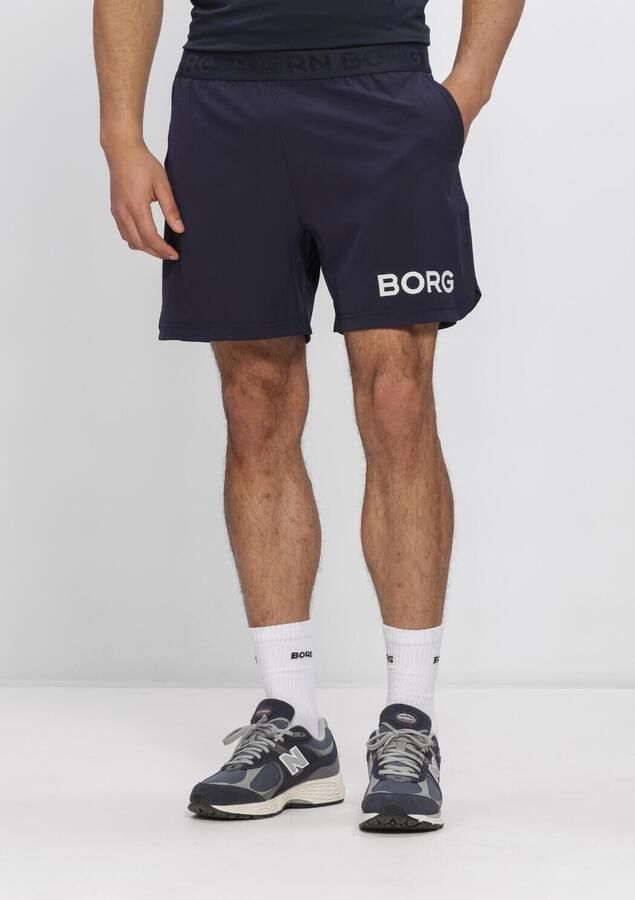 BJORN BORG Heren Broeken Borg 6 Shorts Donkerblauw