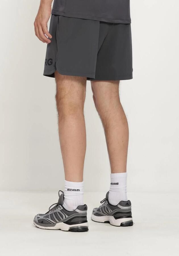 BJORN BORG Heren Broeken Borg 6 Shorts Donkergrijs - Foto 3