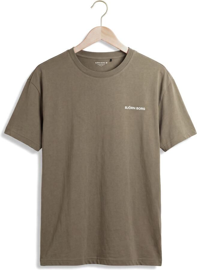 BJORN BORG Heren Polo's & T-shirts Borg Gym Oversized T-shirt Khaki - Foto 2