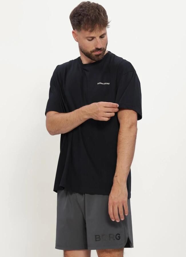 BJORN BORG Heren Polo's & T-shirts Borg Gym Oversized T-shirt Zwart - Foto 3